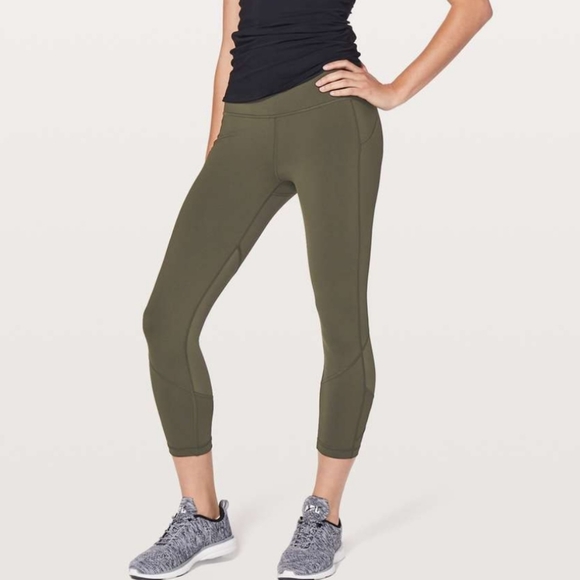 lululemon athletica Pants - Lululemon Pace Rival Crop 22" Dark Olive